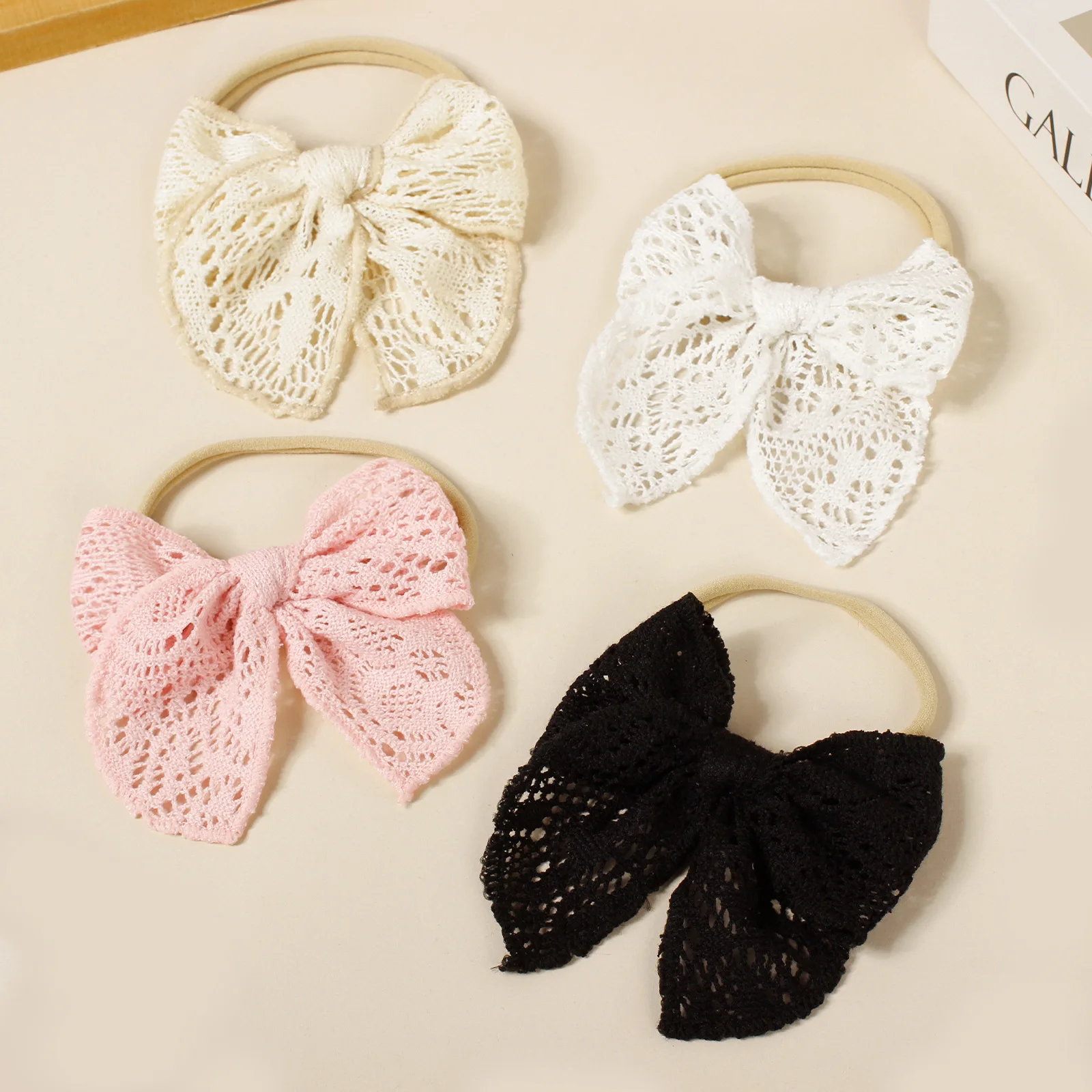 YiYuan INS Trending Hair Bow Headband Hairgrips for Baby Girls Cotton Lace Hairband Barrettes for Children Kids Hair Pins Cheap
