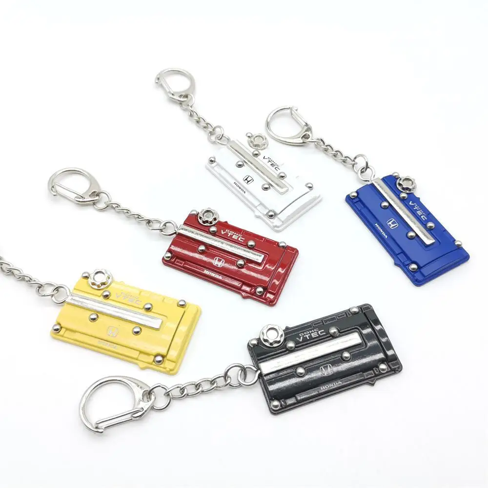 Automobile engine cover modeling simulation metal creative key chain forHonda Mitsubishi