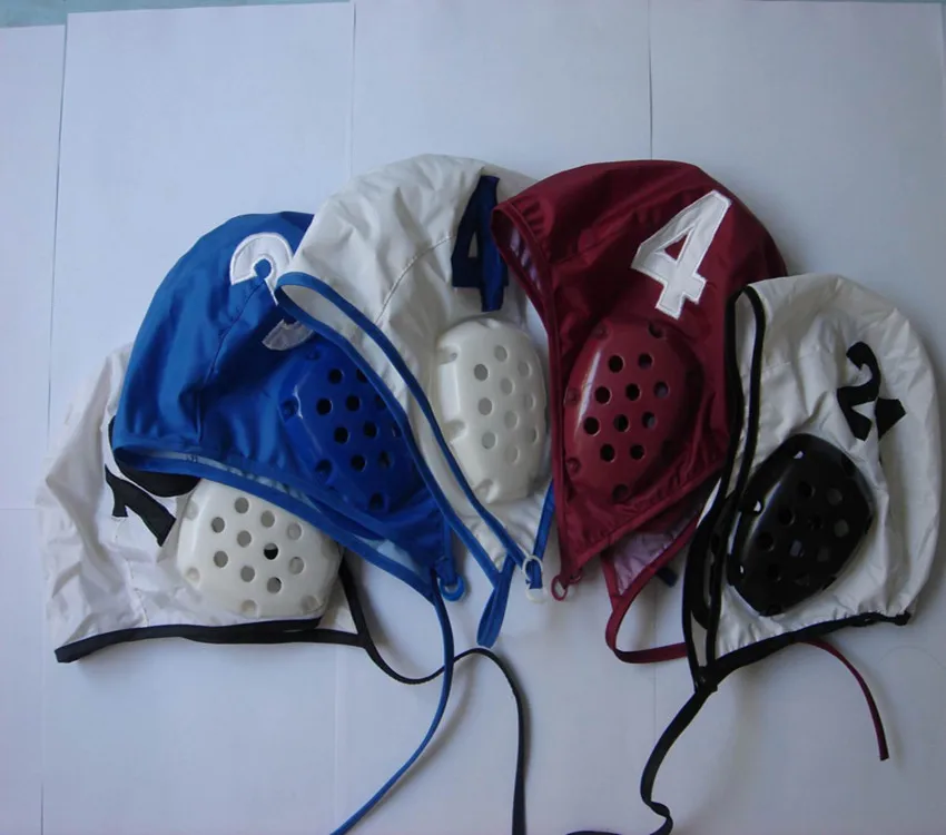 
Adult water polo caps team set with numbers print on two faces,individual waterpolo caps with soft earlids 