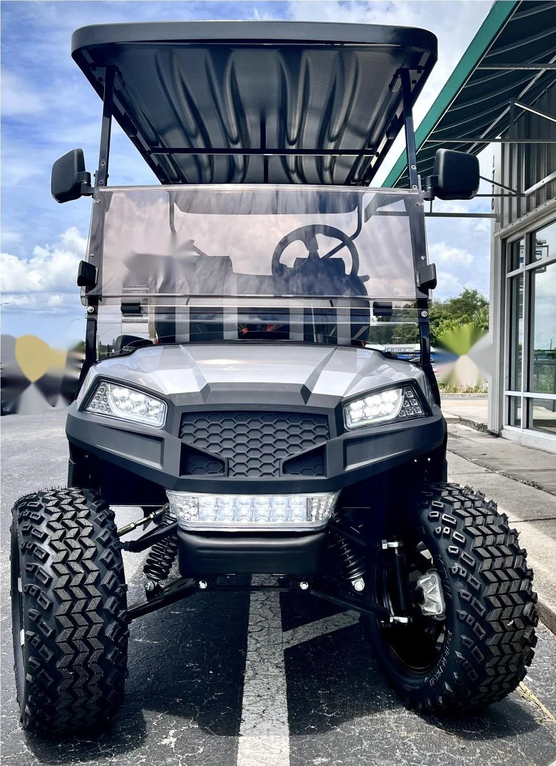 Street legal classic electric golf car 4 passenger, lihitum system off-road electric vehicle utility trailer