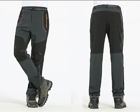 Осенние уличные ветрозащитные и водонепроницаемые мужские брюки, мягкие флисовые брюки