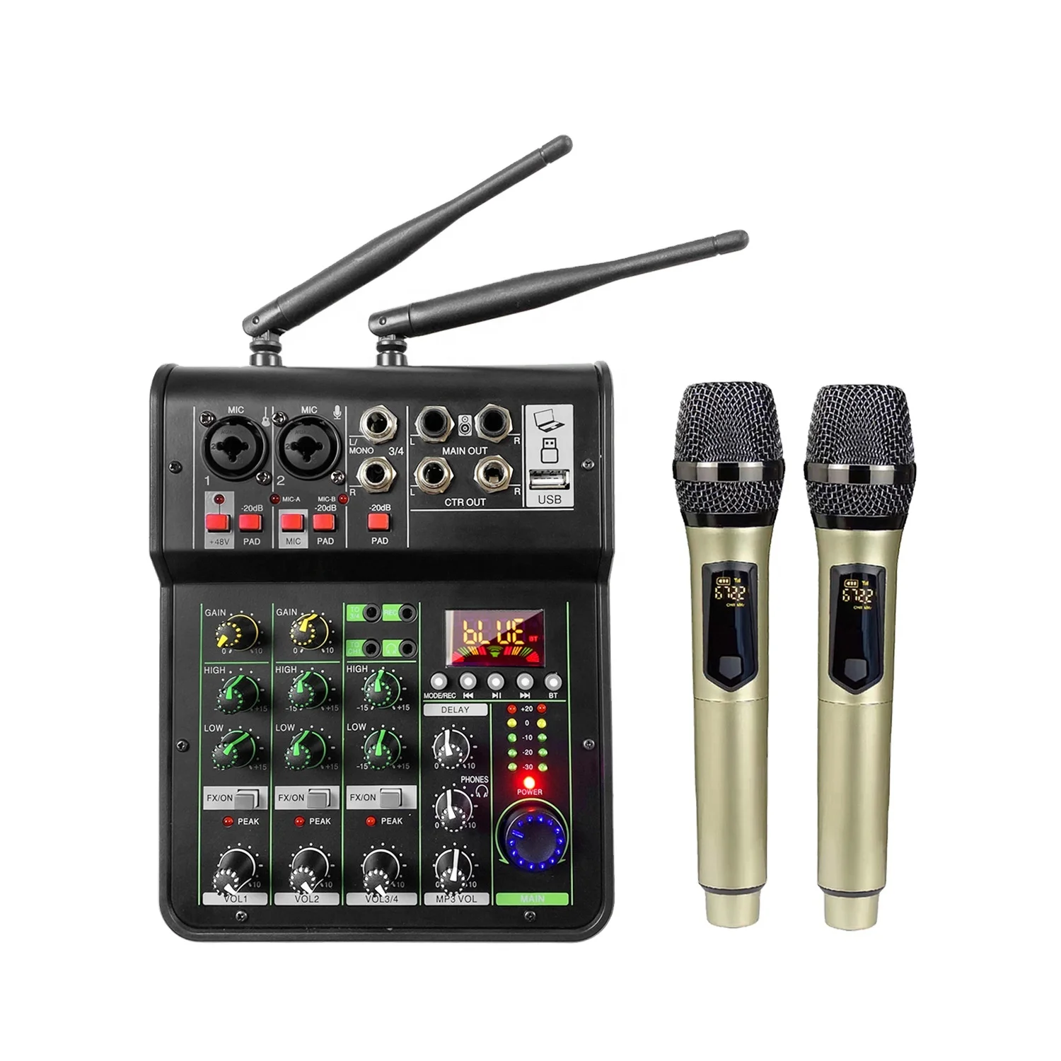 Original Digital SIERRA Multifunctional Audio Mixer amplifier with Bluetooth Connection  Wireless Microphone Software Recording