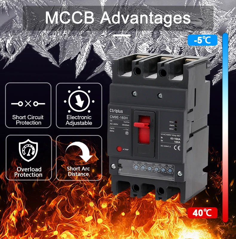 CM9E Quick shipping 630A 2P MCCB 10 A MCCB 32A 400V