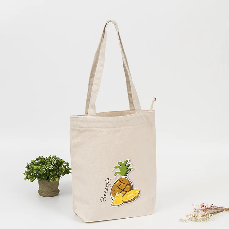  High Quality Eco-friendly Printed Heavy Duty Blank White Cotton Canvas Customized Tote