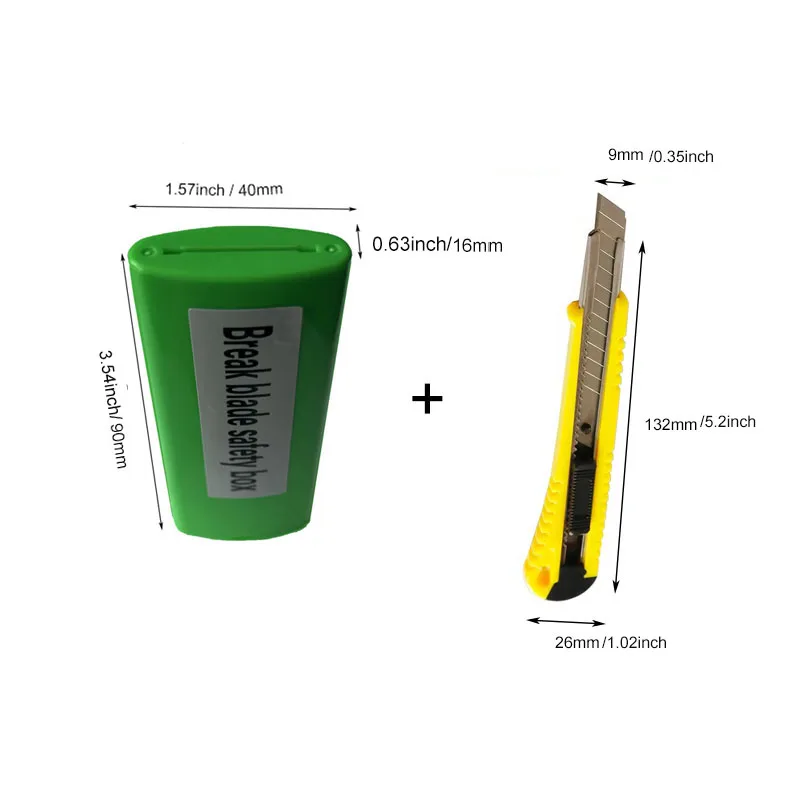 Utility knife for glass film cutting Blades Recycling Case Waste Blades Container