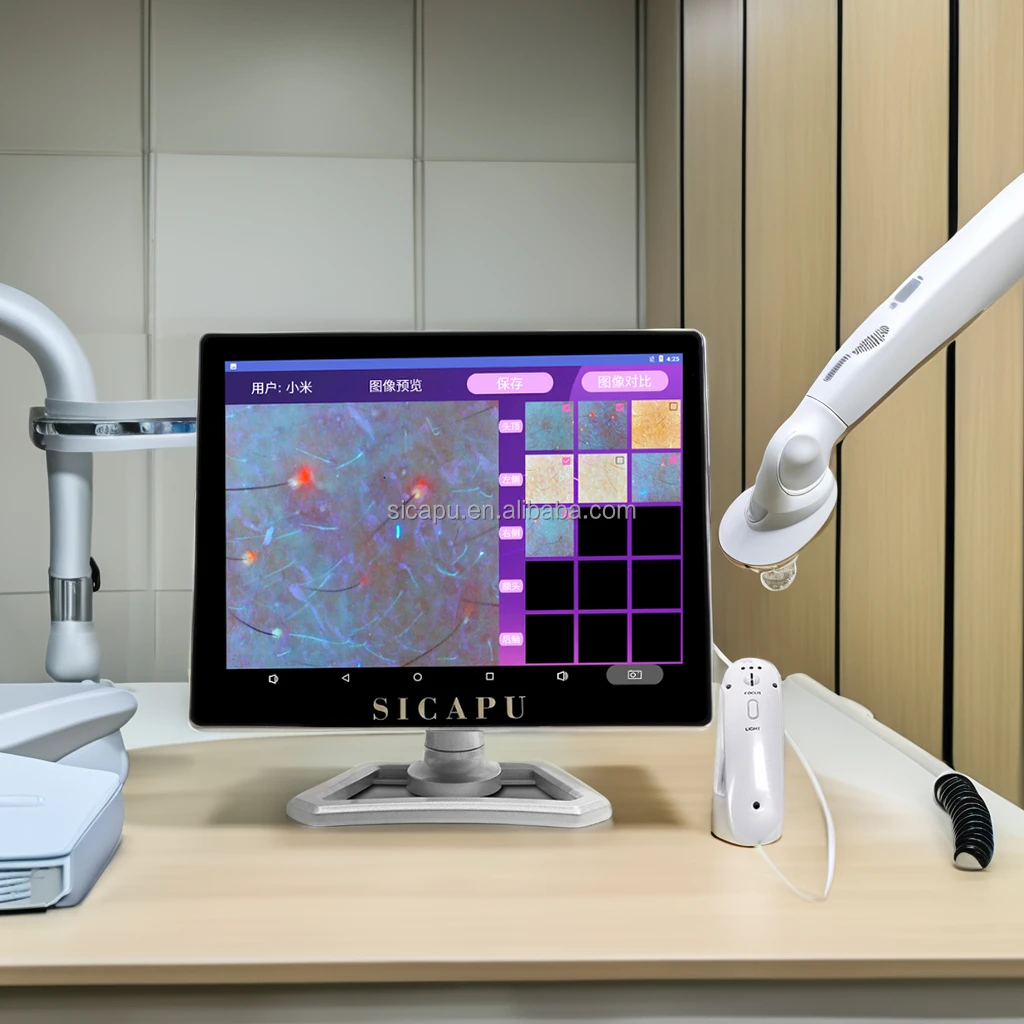 SICAPU  hair Analysis Machine Hair And Scalp Analysis Hair Testing Machine 15 inches touch screen professional scalp analyzer