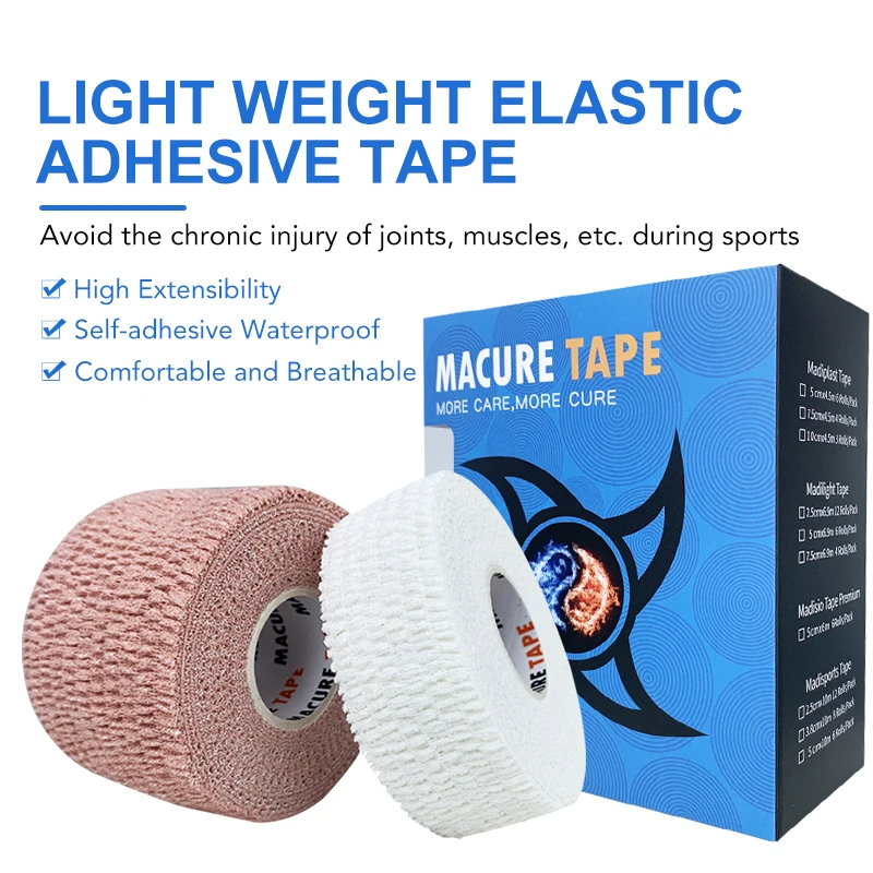 lightplast light weight lifting cross fit hook grip wrap finger roll Elastic Adhesive bandage Tape easy Tear  EAB tape