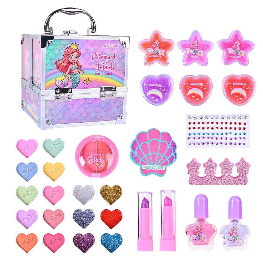 Новинка, многофункциональный набор косметики, игрушки для красоты, Детская косметичка, высококачественный набор игрушек для макияжа