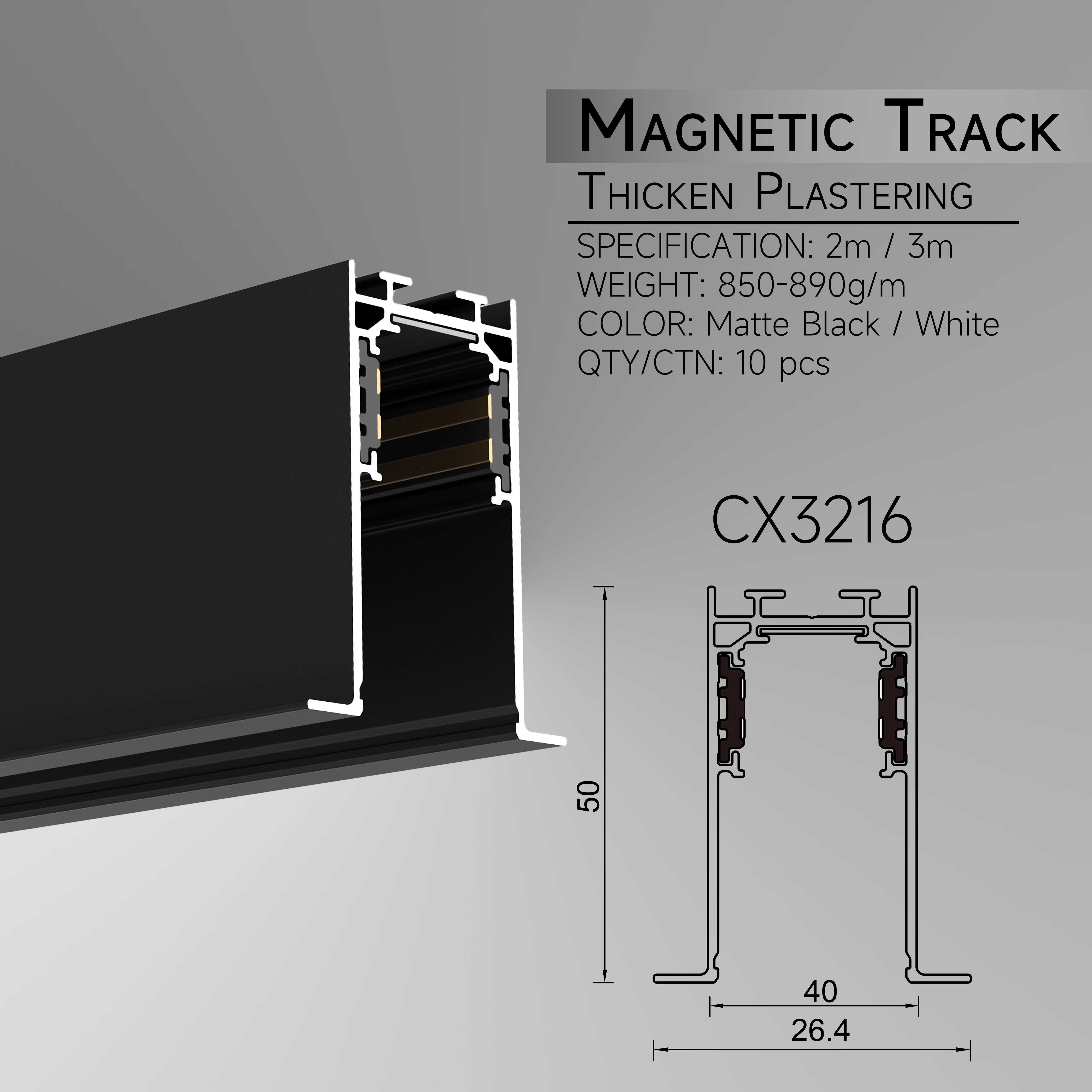 Linear Track Lights 10W 15W 30W Magnetic Track Light Rail System Leisure Facilities High-quality 48V Dimming