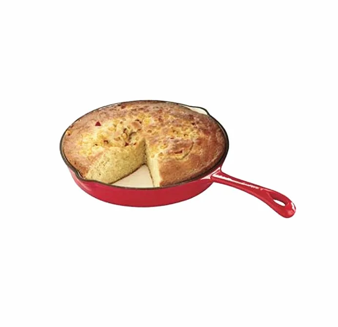 Cake Pan Cast Iron Pan Wholesale Enamel Coating Frying Pan Round With Iron Handles OEM ODM Factory