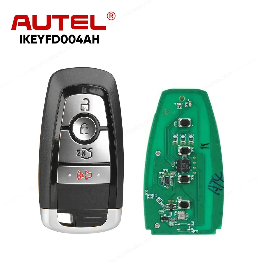 Autel IKEYFD004AH IKEY 4 Buttons Smart Key for Ford Used with Altra Car Key Programmer OBD2 Scanner KM100 IM508 IM608S II