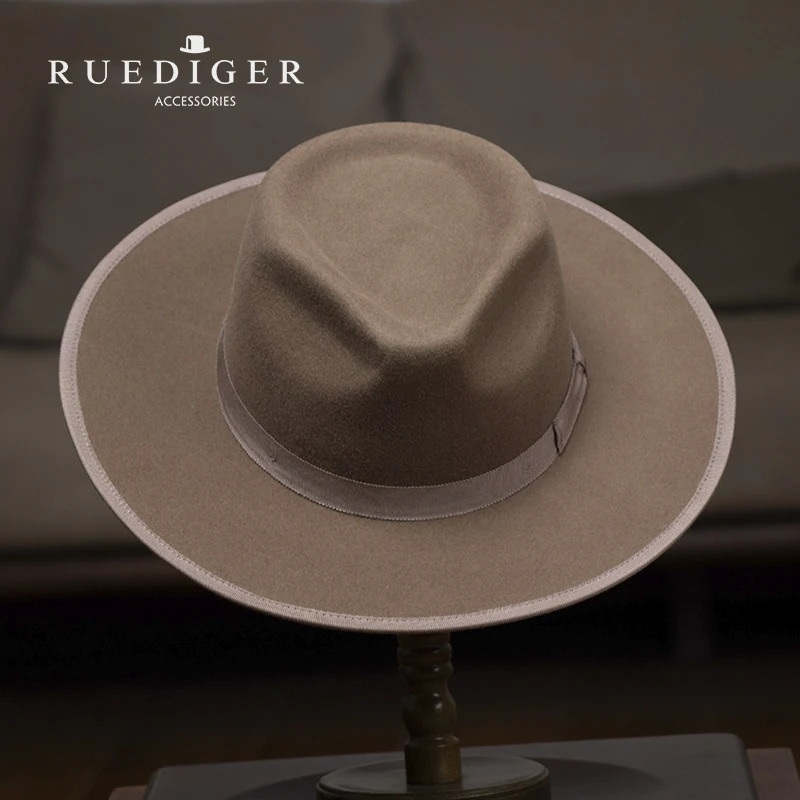  Бренд Ruediger модная Высококачественная фетровая шляпа