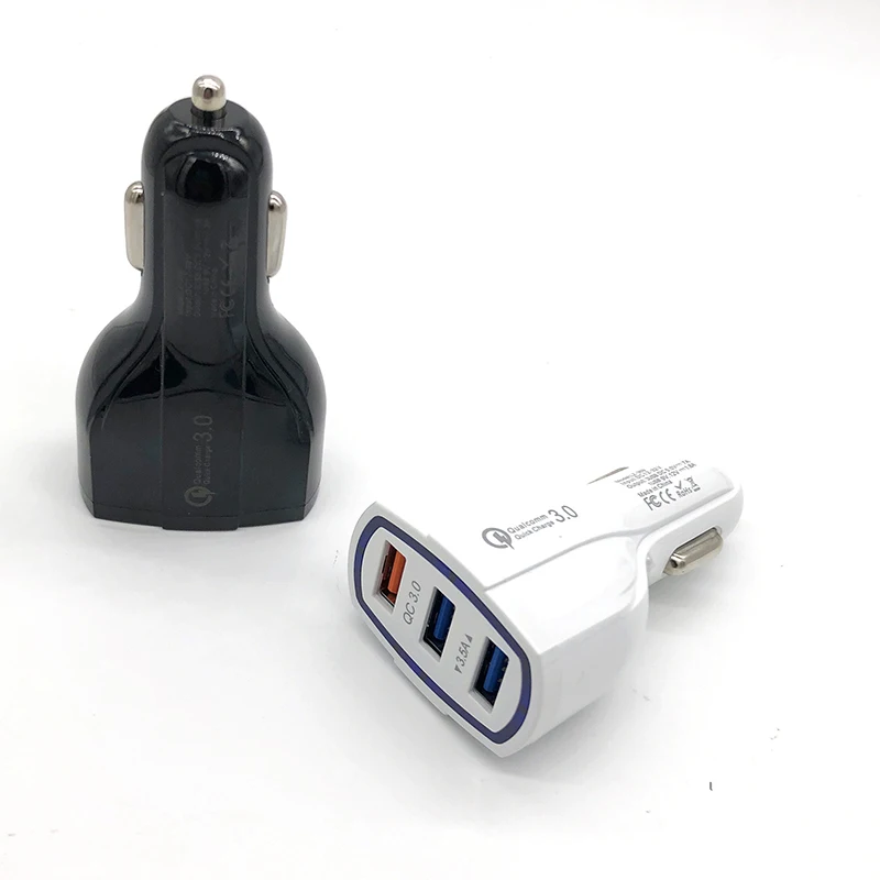 
Car charger QC3.0 mobile phone fast charging cigarette lighter conversion plug one for three usb smart car charger car supplies 