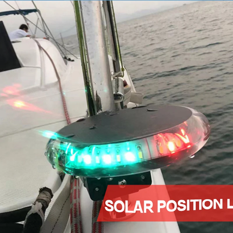 Marine Boat Navigation Light Solar Powered Portable Clamp On FCC Led Navigation Light With Wireless Remote Control Positioning