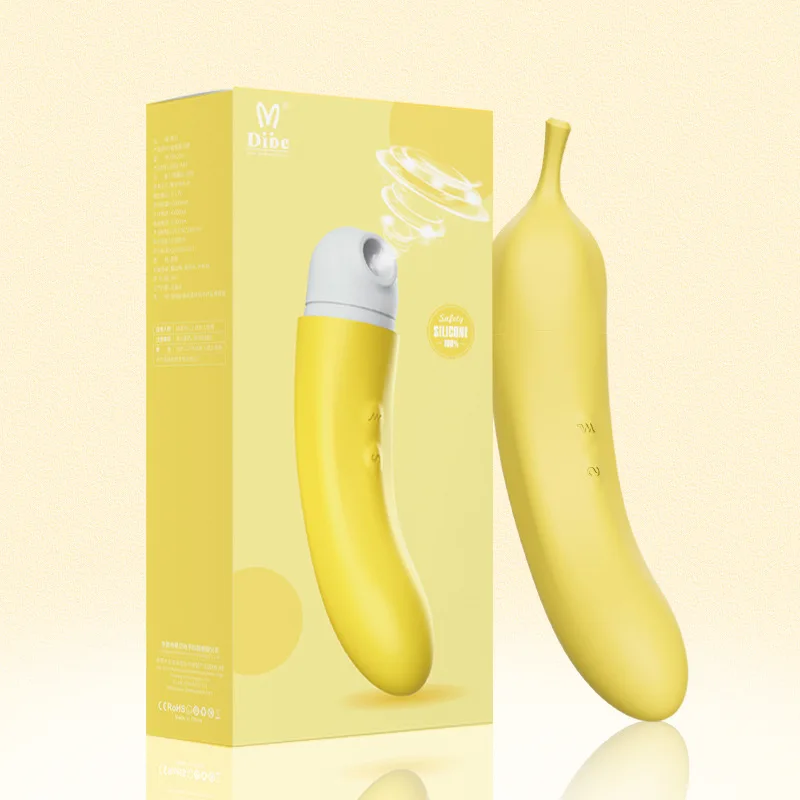 7 Speed Mode Silicone Banana Dildo Vibrator Female Mini Massager Clitoral Sucking for Women Sex Toy