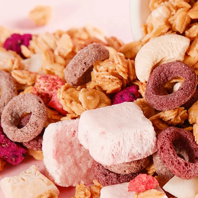 instant oatmeal for healthy life low fat freeze dried yogurt oatmeal frozen fruits and oatmeal