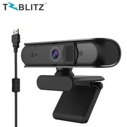 Auto focus Webcam 1080P, HDWeb Camera 1920 x 1080p with Built-in HD Microphone USB Plug Computer Camera