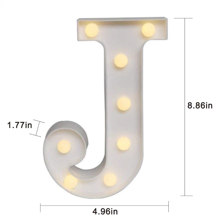 battery operated Plastic Marquee Decor LED Alphabet Letter Lights