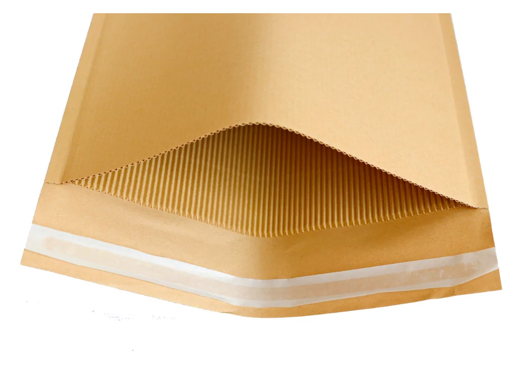 100% recycled printable logo shipping waybill pouch document packaging shipping bag corrugated paper stay flat cardboard mailers