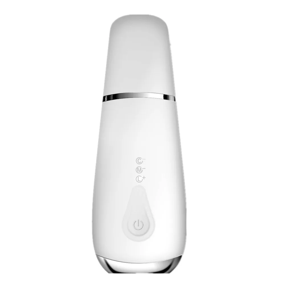 Home Use Beauty Equipment Facial Pore Cleaner Blackhead Remover Silicone Case Facial Skin Scrubber Ultrasonic Spatula