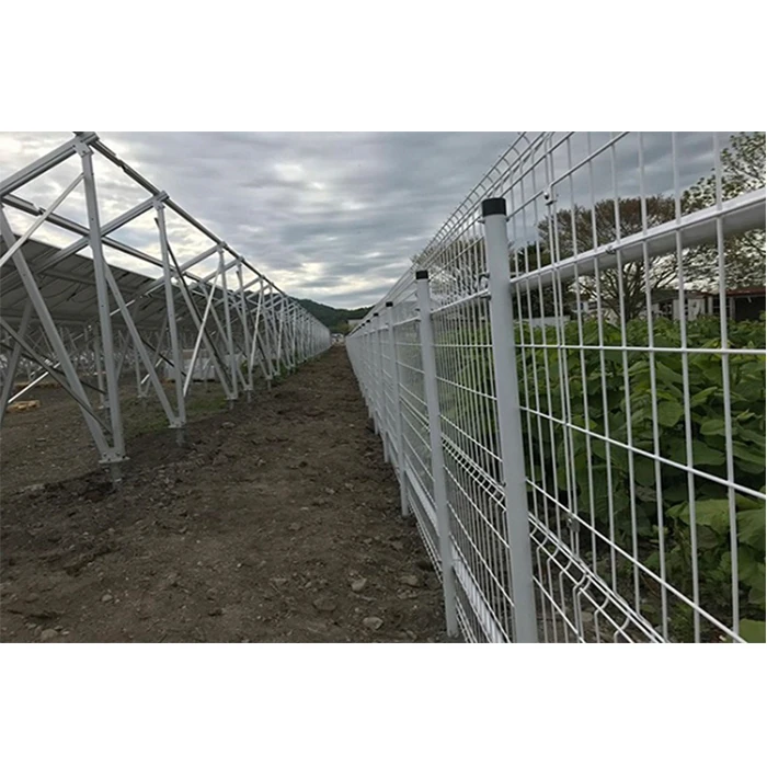 Ground Mount Solar PV System Screw Fence Panels Fencing Aluminum Metal Iron Custom Made Solar Power Outdoor Giveaways Iron Steel