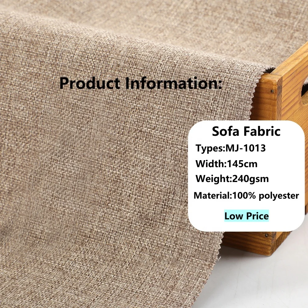 New Design 100% Polyester Woven Fabric for Living Room Sofas Breathable Plain Dyed Couch Material for Home Textiles
