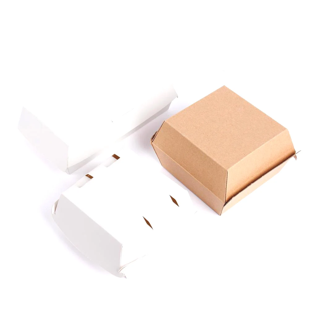 
Various series of kraft for food biodegradable box for soaps Disposable burger box black 