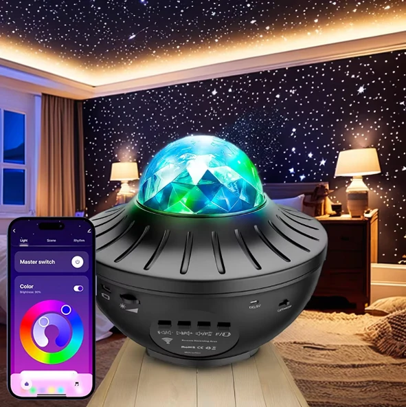 Factory Projector Light Remote Control Music Smart Star Night Starry Galaxy Projector Night Light For Bedroom