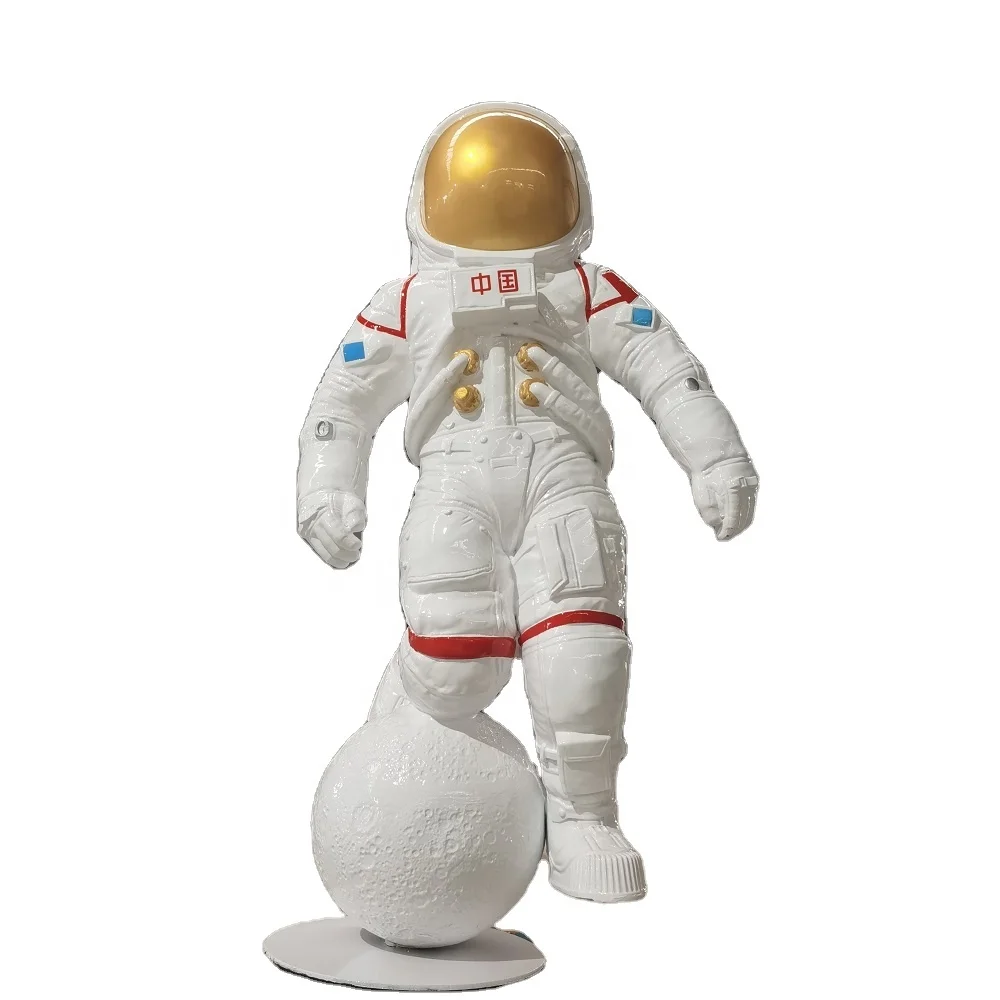 Real Size Realistic 3 D Astronaut Sculpture Factory Wholesale Outdoor Garden Fiberglass Astronaut Figure Statue