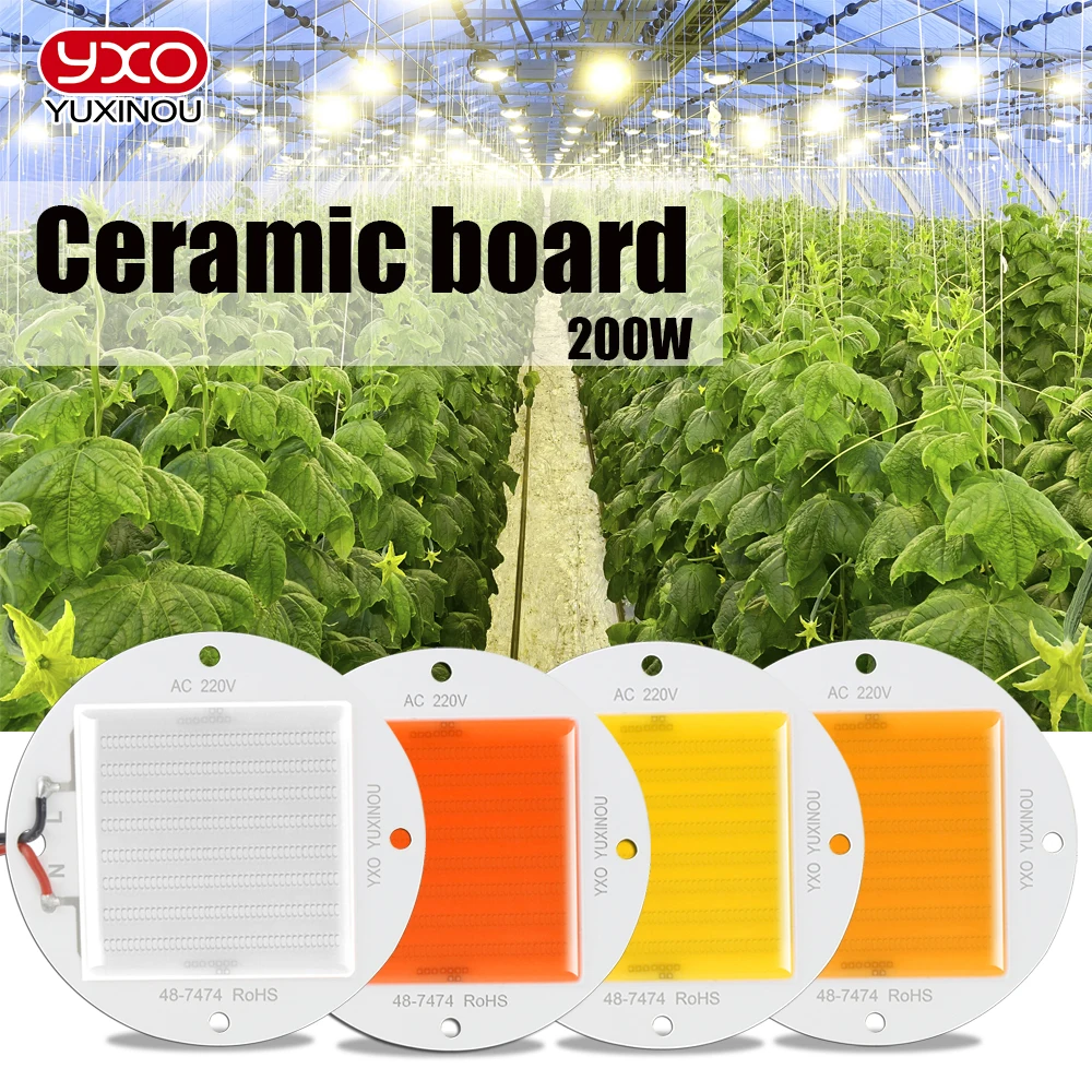 YXO YUXINOU Best Popular Multi Color DOCB Led Chip Full spectrum  Ceramic Led Chip 200W for green house