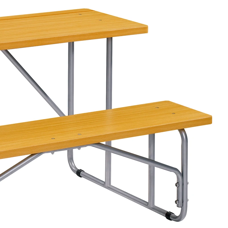 Customised Children Library School Double Table Canteen Plastic Cafeteria Furniture Desk and Chair