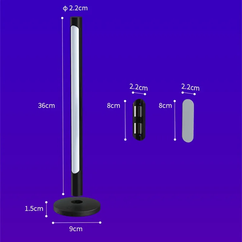 Светодиодные настольные лампы с управлением через приложение, RGB, с регулируемой яркостью, умный уровень звукоснимателя, светильник для спальни, уровень ритма, дистанционное управление, музыкальный светильник