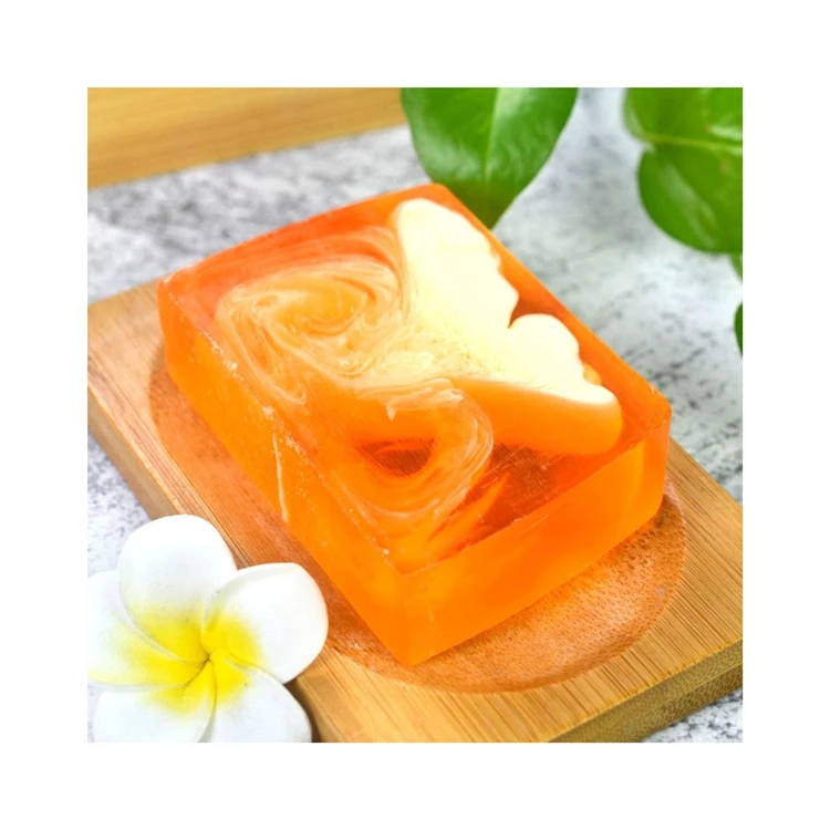 High Quality Herbal Flower Whitening Transparent Essential Oil Sweet Orange Toilet Soap