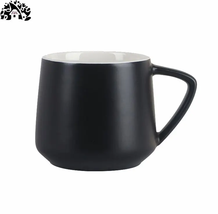 Wholesale 400ml Nordic simple black and white ceramic cup couple cup hotel advertising gifts printed logo mug