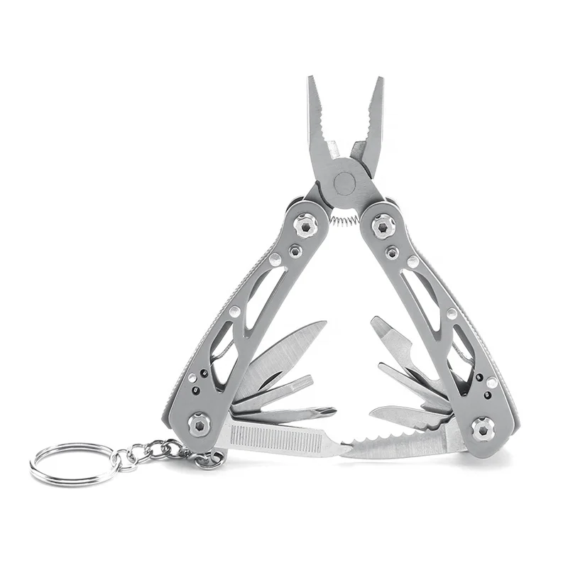 stainless steel foldable multi-tools edc multitool pliers with pocket knife multifunctional pliers hiking and outdoor multi tool