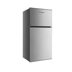 Stainless Steel Top-freezer Refrigerators Small Size Refrigerators Cooling Double Door Compact Fridge For Home