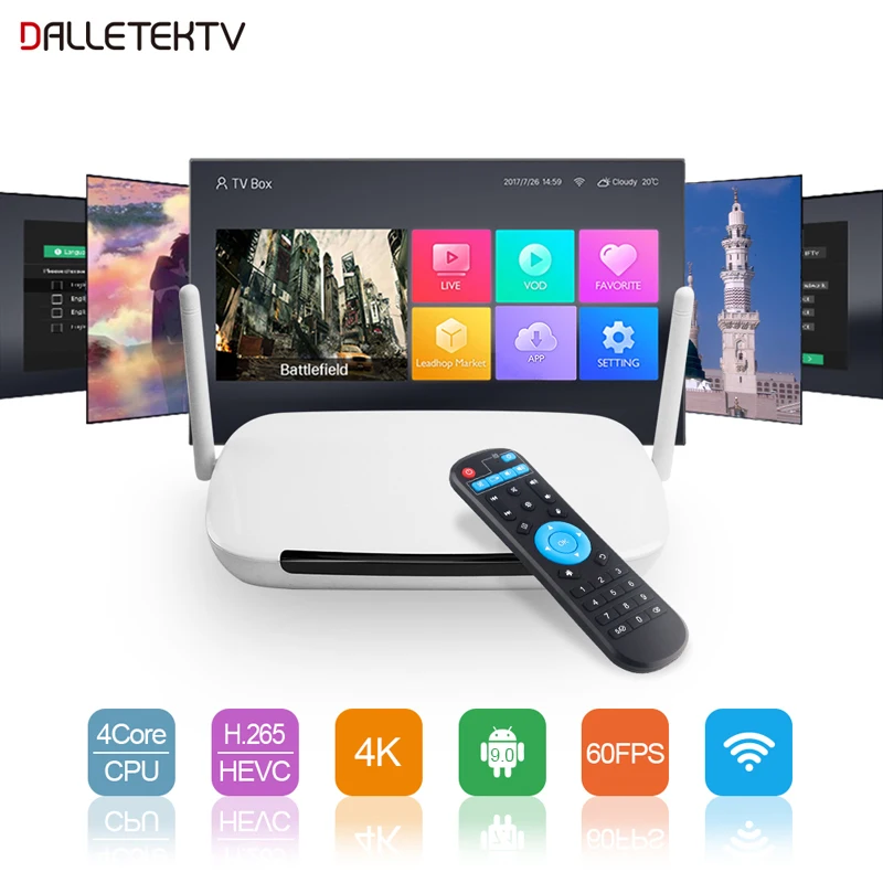 Leadcool Q9 Android 9.0 Smart TV Set Top Box Amlogic S905W 2G 16G 1G 8G 1080P 2.4G Wifi Leadcool Android TV Box 4K Media Player