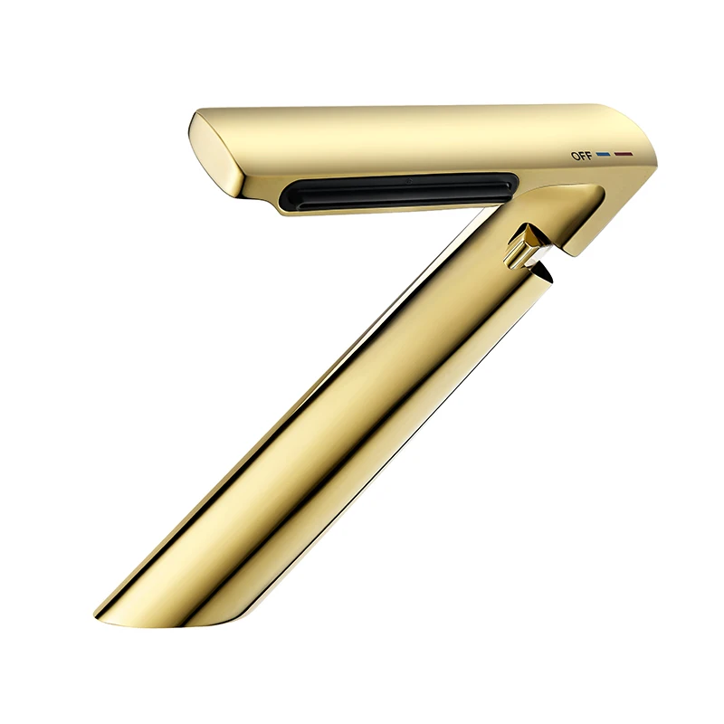 LUSA New design High Quality Brass Bathroom Deck Mounted Single Handle Basin Sink Faucets Hot and Cold Mixer Water Tap