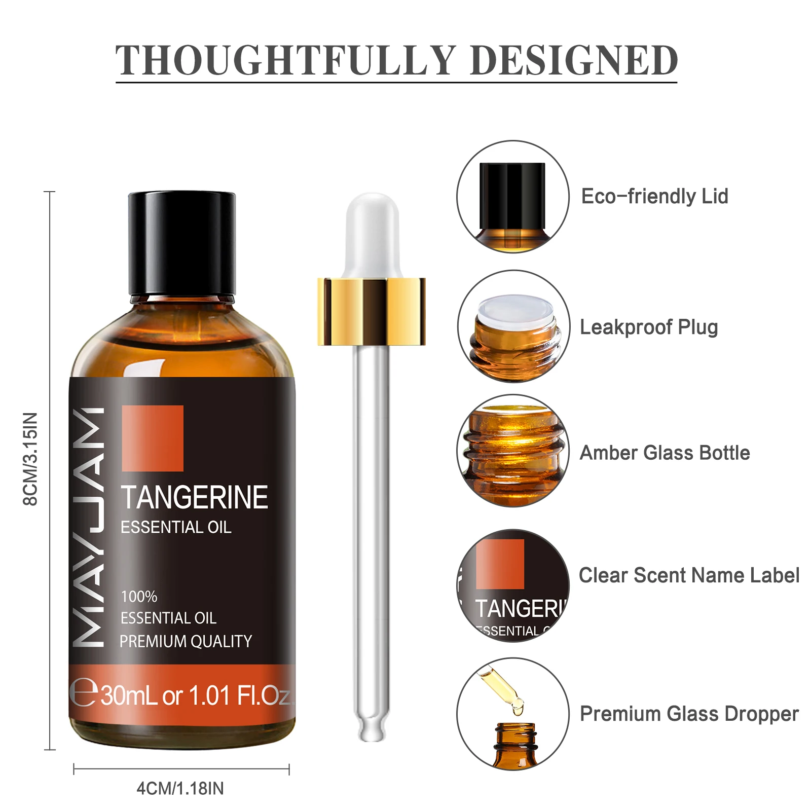 Собственная Марка OEM растительный экстракт 30 мл эфирное масло мандарина для