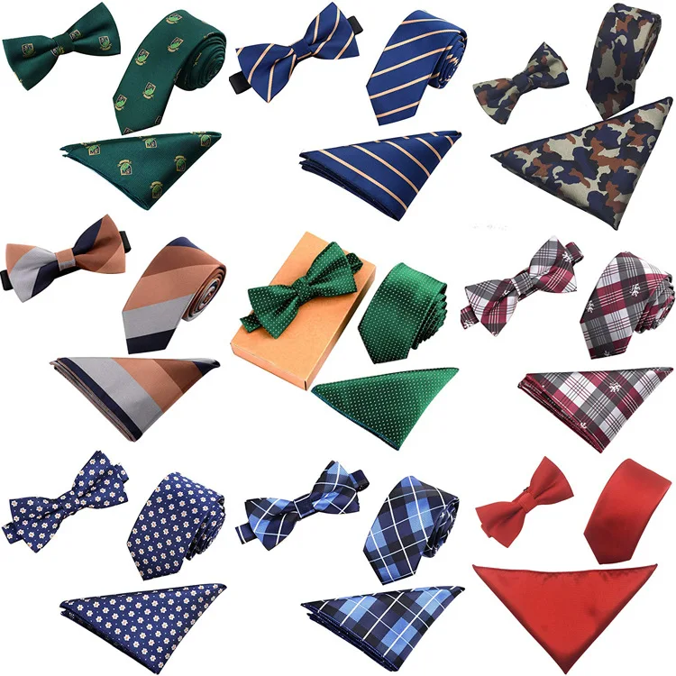 Новый дизайн на заказ, однотонный галстук, Атласный Галстук-бабочка, карманные Квадратные Запонки