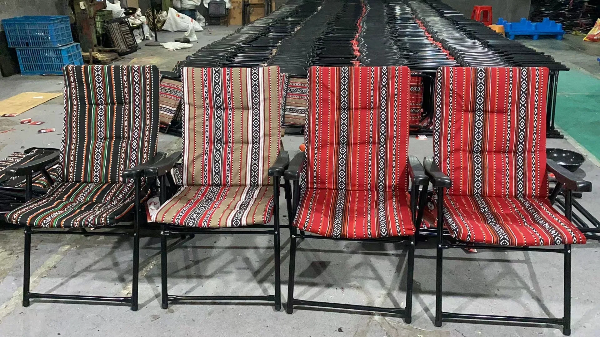 Portable Folding Leisure Lazy for Camping Picnic Patio outdoor indoor Saudi Sadu Fabric Arabic chair  With Cushion