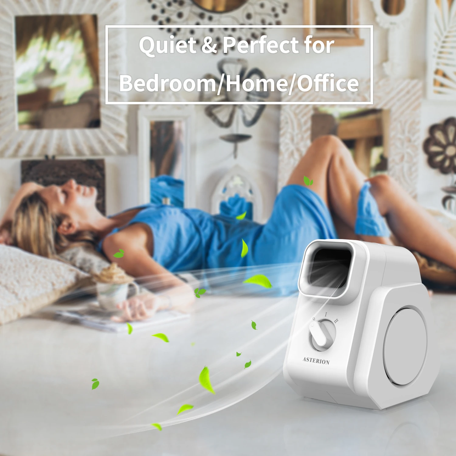 Best USA / European Electric Hands-free Portable Quiet Standing Cooling Aroma Diffuser Leafless Bladeless Room Table Fan