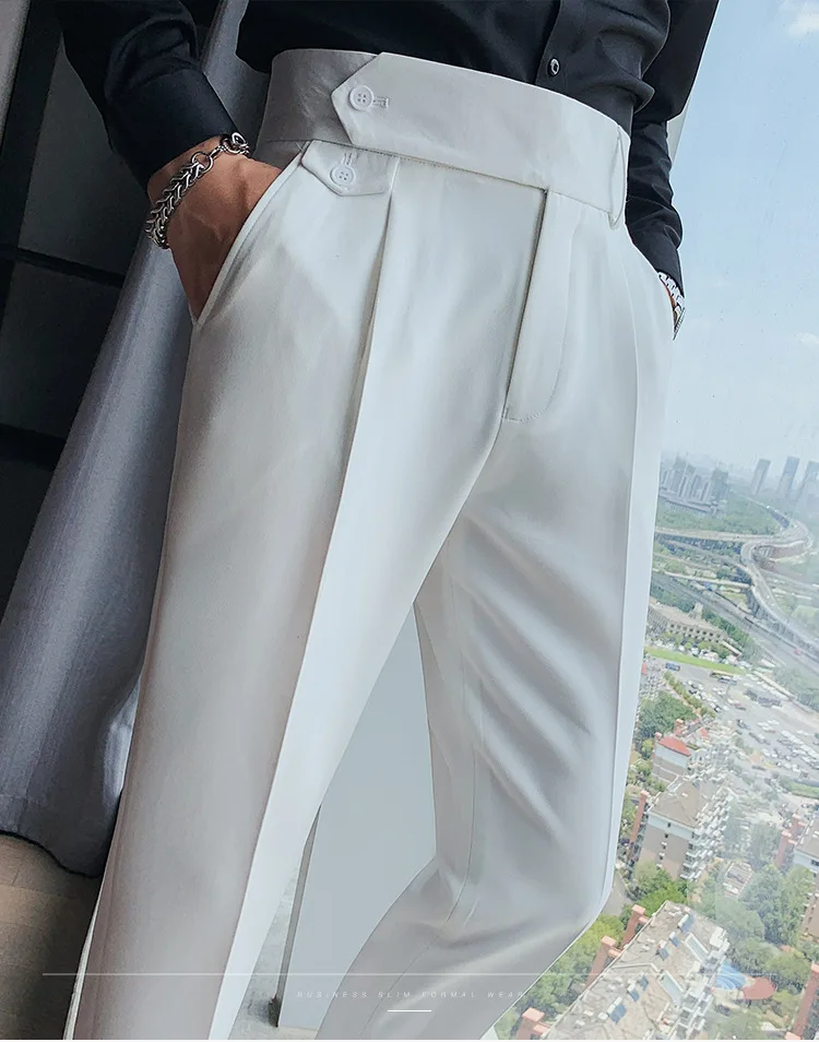 2024 New MSR MS175 Arrivals Fashion Trend comfortable feel Unique design high waist straight casual men suit pants