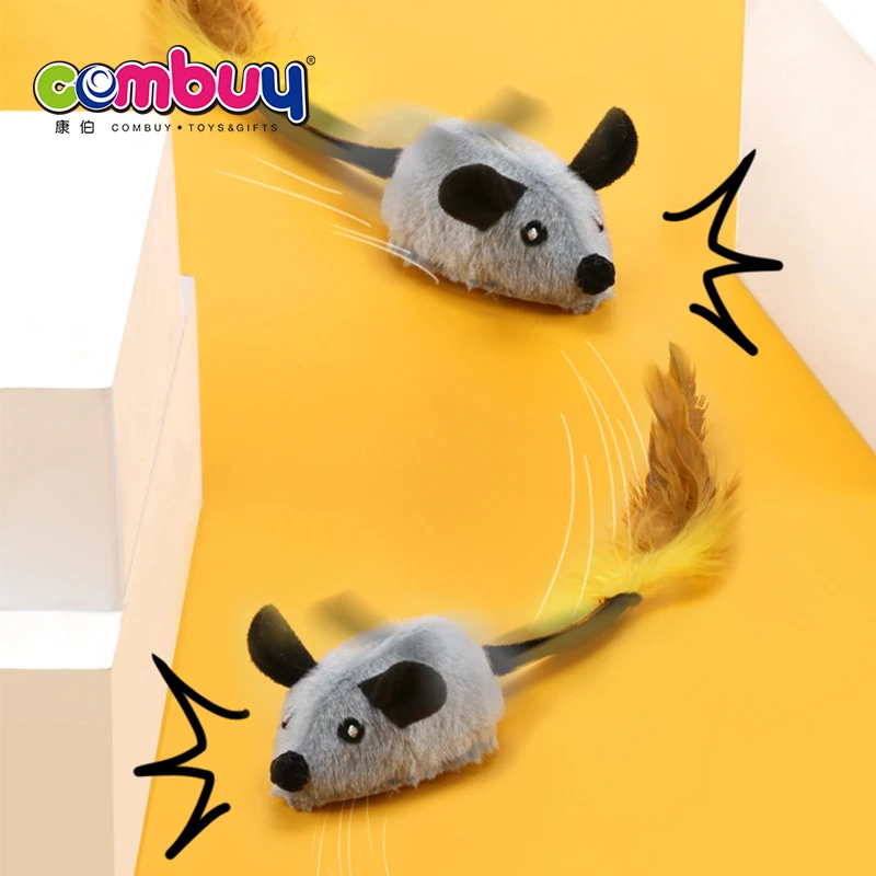 Забавная имитация мягкого индукционного освещения кролик ловит игрушку-мышь