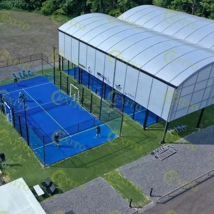 EXITO paddle tennis court roof and padel court grass customizable padel roof PVDF cover