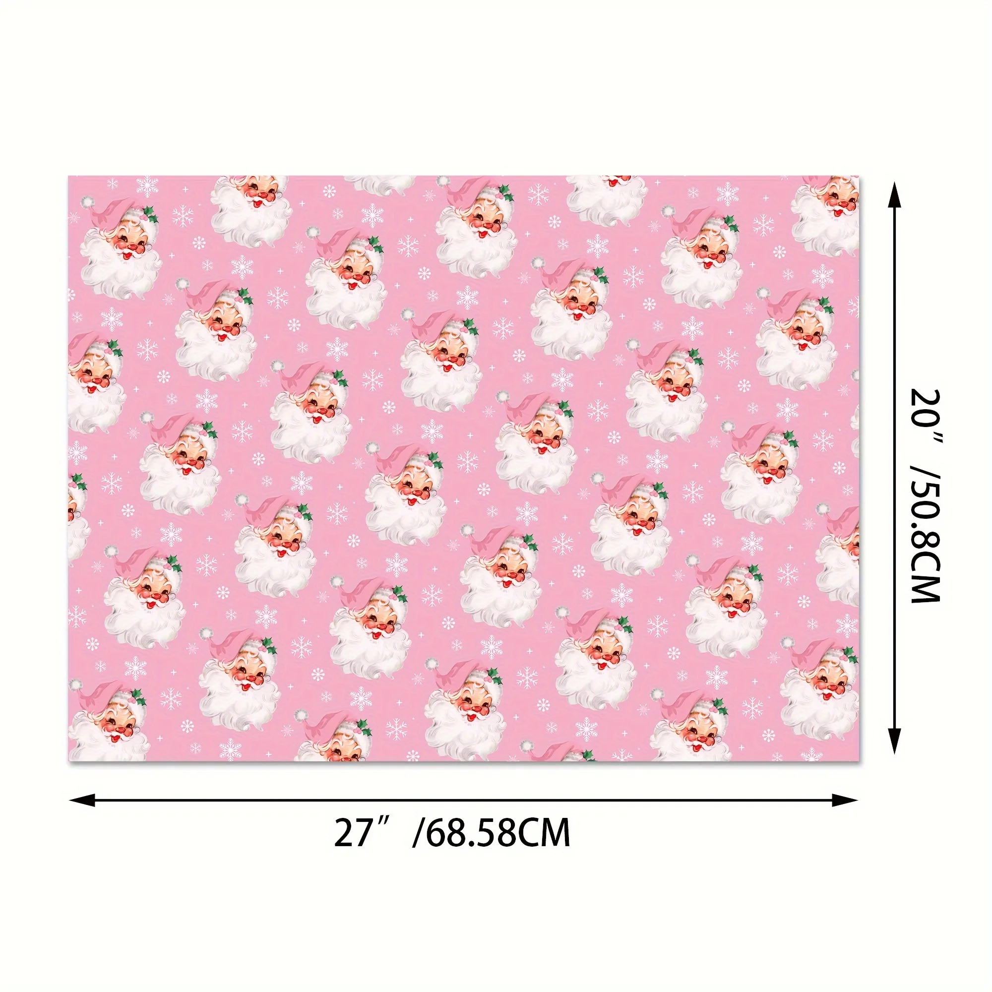 Reindeer Snowflake Designs Holiday Presents Pink Christmas Wrapping Paper for Festive Gift Wrapping