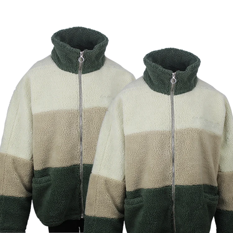 High quality best price young girls zipper coat loose hick wool lamb jacket