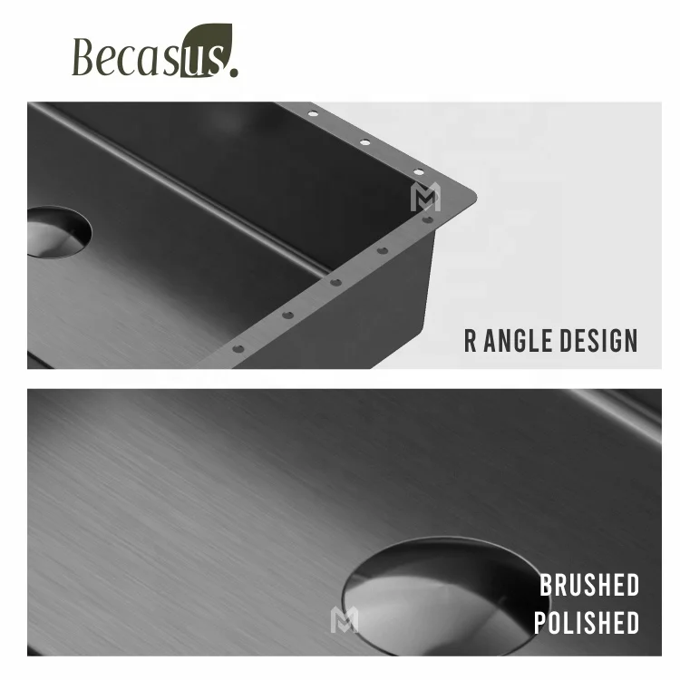 Elegant Square Bathroom Stainless Steel Basin Sink For Hotel