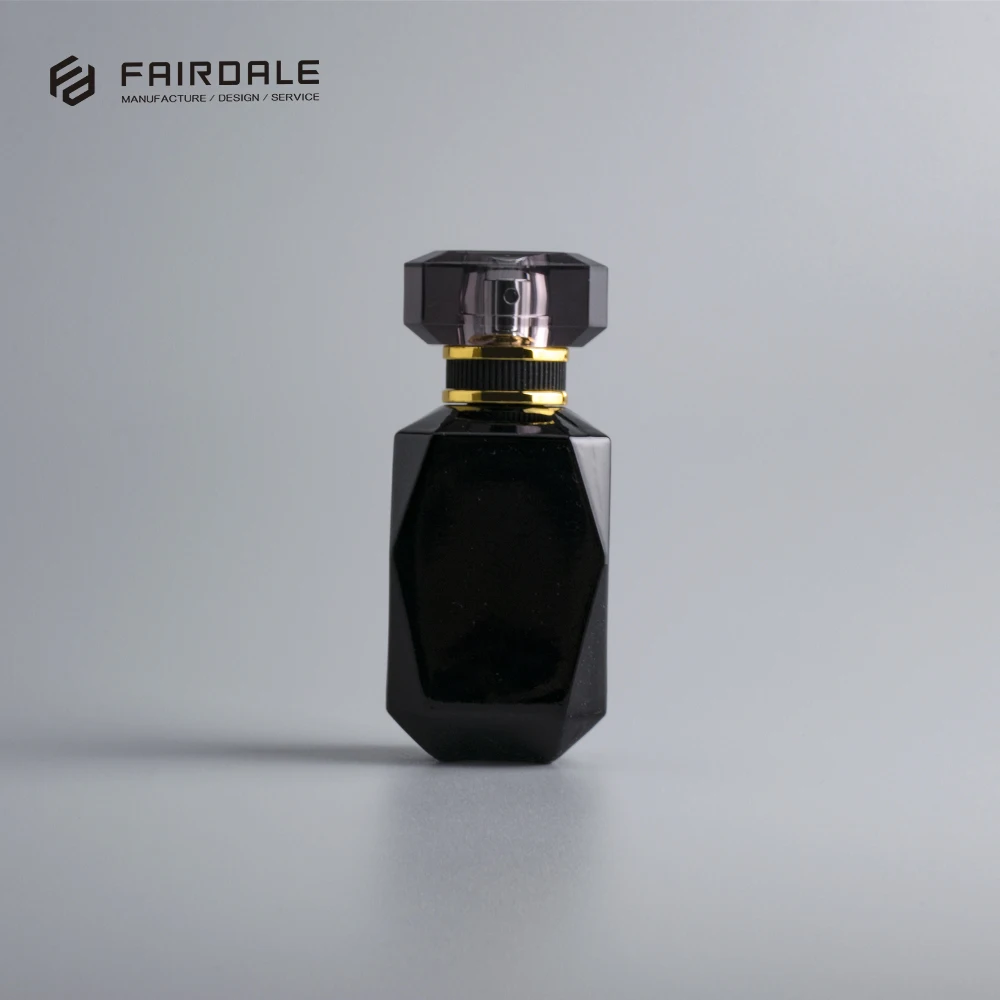 Wholesale Amazon Hot Products 50ml Luxury Black Glass Opaque Perfume Bottle