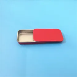 Low price rectangular sliding cosmetic tin containers tin containers for storing wax, cream, eyebrow soap, powder, solid oils